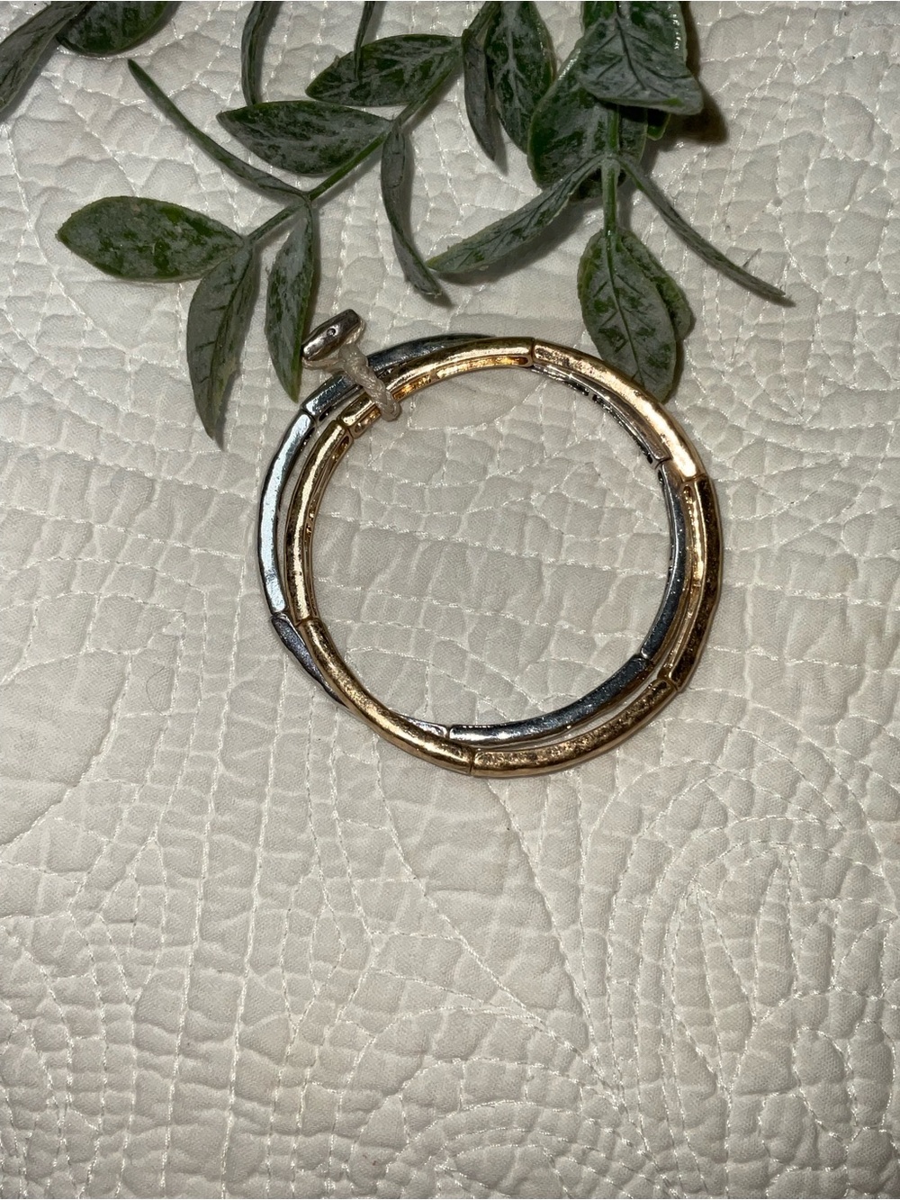 J. Jill Two-Tone Gold and Silver Hoop Bracelet